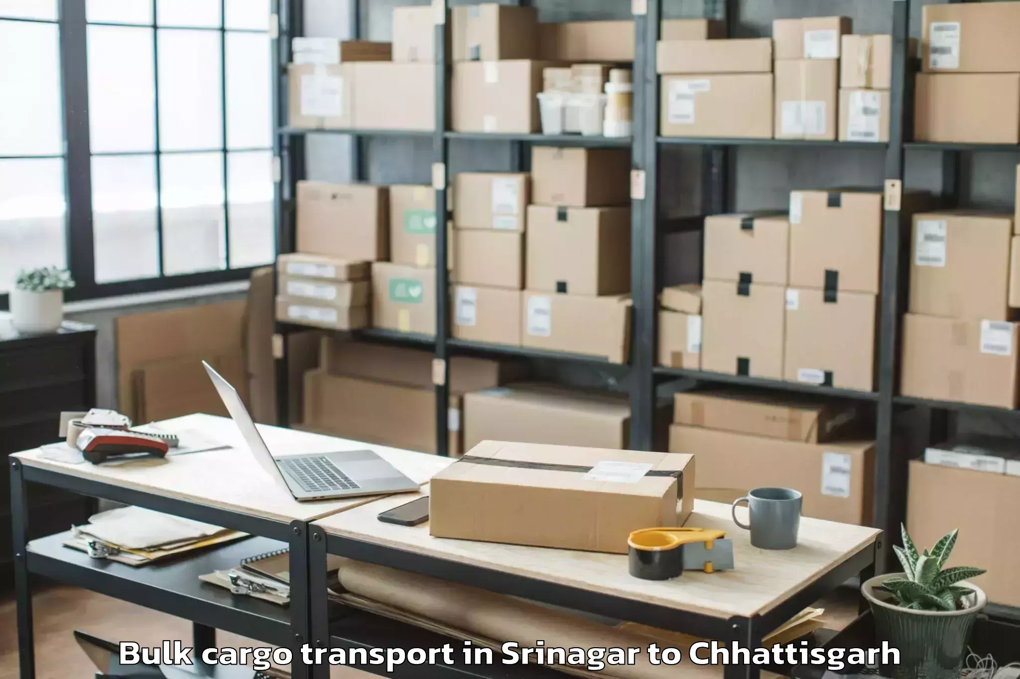 Hassle-Free Srinagar to Akaltara Bulk Cargo Transport